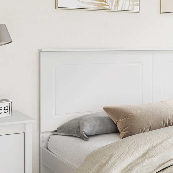 vidaXL T&ecirc;te de lit Blanc 200 cm Bois d'ing&eacute;nierie