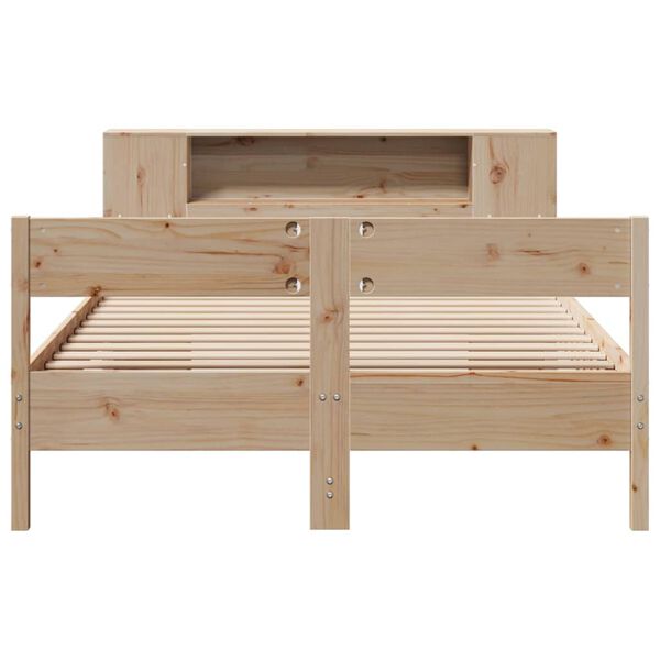 vidaXL Lit biblioth&egrave;que sans matelas 150x200 cm bois massif de pin
