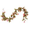 vidaXL Guirlandes de fleurs 6 pcs rose 215 cm