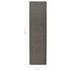 vidaXL Tapis de couloir Aspect de sisal Anthracite 80x300 cm