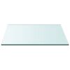 vidaXL Dessus de table Transparent 40x40 cm Verre tremp&eacute;