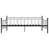 vidaXL Cadre de lit de repos sans matelas noir m&eacute;tal 90x200 cm
