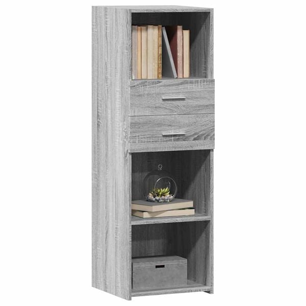 vidaXL Buffet haut sonoma gris 40x42,5x124 cm bois d'ing&eacute;nierie