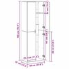 vidaXL Highboard Bois Ancien 60 x 35 x 180 cm Bois d'ing&eacute;nierie