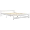 vidaXL Cadre de lit sans matelas blanc bois massif 180x200 cm
