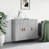 vidaXL Buffet sonoma gris 90x34x80 cm bois d'ing&eacute;nierie