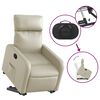 vidaXL Fauteuil inclinable Cr&egrave;me Similicuir