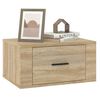 vidaXL Tables de chevet murales 2 pcs Ch&ecirc;ne sonoma 50x36x25 cm