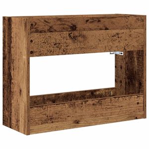 vidaXL Porte-parapluie Bois ancien 65 x 24 x 50 cm Bois d'ing&eacute;nierie