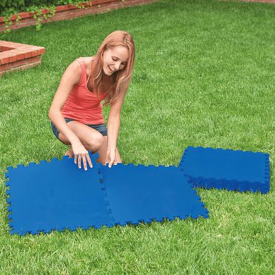 Intex Bâches de sol de piscine 8 pcs 50 x 50 cm Bleu