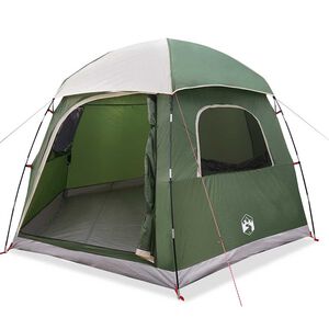vidaXL Tente de familiale igloo 6 personnes vert imperm&eacute;able