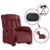 vidaXL Fauteuil inclinable de massage &eacute;lectrique rouge bordeaux