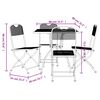 vidaXL Ensemble &agrave; manger de jardin 5 pcs anthracite m&eacute;tal maille