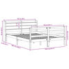 vidaXL Cadre de lit avec t&ecirc;te de lit sans matelas 140x190 cm