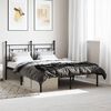 vidaXL Cadre de lit m&eacute;tal sans matelas avec t&ecirc;te de lit noir 140x190cm