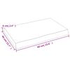 vidaXL Dessus de table bois massif trait&eacute; bordure assortie