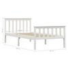 vidaXL Cadre de lit sans matelas blanc bois de pin massif 100x200 cm