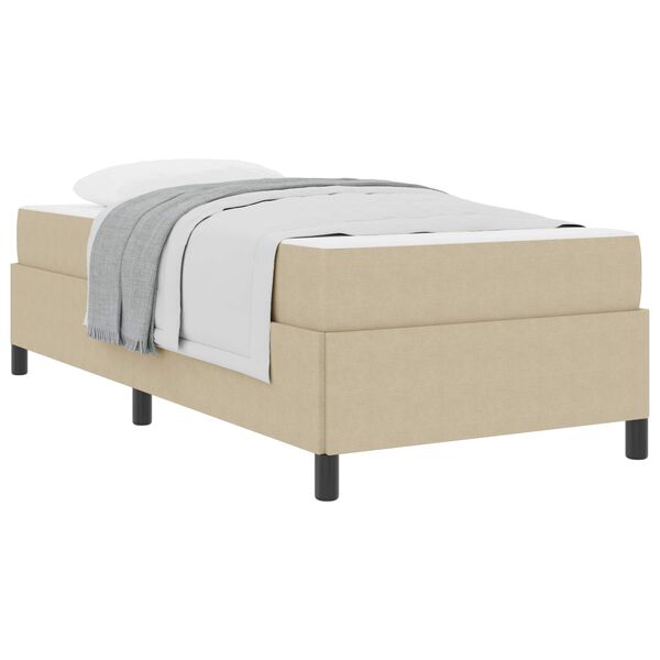 vidaXL Cadre de lit avec matelas Gris Vert Clair 100 x 200 cm tissu