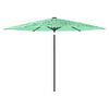 vidaXL Parasol de jardin avec m&acirc;t en acier vert 288x288x225 cm