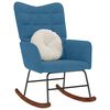 vidaXL Chaise &agrave; bascule Bleu Velours