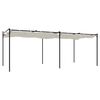 vidaXL Pergola avec toit r&eacute;tractable cr&egrave;me 589x292x230 cm