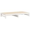 vidaXL Lit coulissant sans matelas blanc 2x(90x200) cm