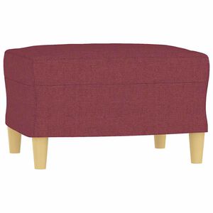 vidaXL Repose-pied Rouge bordeaux 60x50x41 cm Tissu