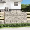 vidaXL Paniers &agrave; gabions arqu&eacute;s 4 pcs 300x50x180/200 cm fer galvanis&eacute;