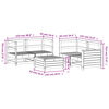vidaXL Salon de jardin 5 pcs bois de pin massif