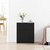 vidaXL Buffet avec tiroir Ch&ecirc;ne noir 60 x 30 x 70 cm Bois d'ing&eacute;nierie