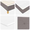 vidaXL Lit &agrave; ressorts avec matelas Taupe 120 x 190 cm tissu