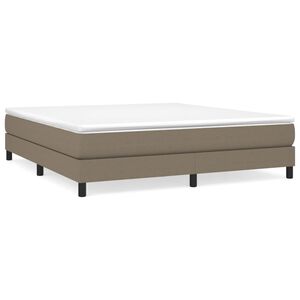 vidaXL Cadre de lit &agrave; lattes taupe 160x200 cm tissu