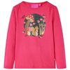 T-shirt enfants &agrave; manches longues rose vif 128