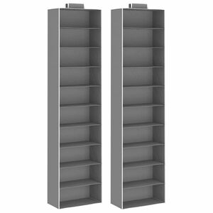 vidaXL &Eacute;tag&egrave;res suspendues de rangement 2 pcs 10 niveaux Tissu