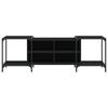 vidaXL Meuble TV noir 153x37x50 cm bois d'ing&eacute;nierie