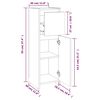 vidaXL Armoire de salle de bain Blanc 30x30x95 cm Bois d'ing&eacute;nierie