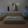 vidaXL T&ecirc;te de lit avec armoires ch&ecirc;ne sonoma 200 cm bois d'ing&eacute;nierie