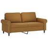 vidaXL Canap&eacute; 2 places et oreillers et coussins Marron 140 cm Velours