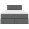 vidaXL Lit avec rangement et matelas Gris fonc&eacute; 120 x 190 cm
