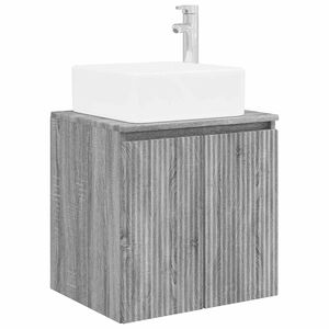 vidaXL Vanit&eacute; de lavabo mural Sonoma gris 49,5 x 41 x 63 cm