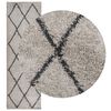 vidaXL Tapis shaggy &agrave; poils longs moderne beige anthracite 80x250 cm