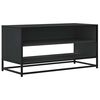 vidaXL Meuble TV noir 91x40x46 cm bois d'ing&eacute;nierie et m&eacute;tal