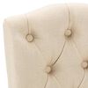 vidaXL Chaises &agrave; manger lot de 4 cr&egrave;me tissu