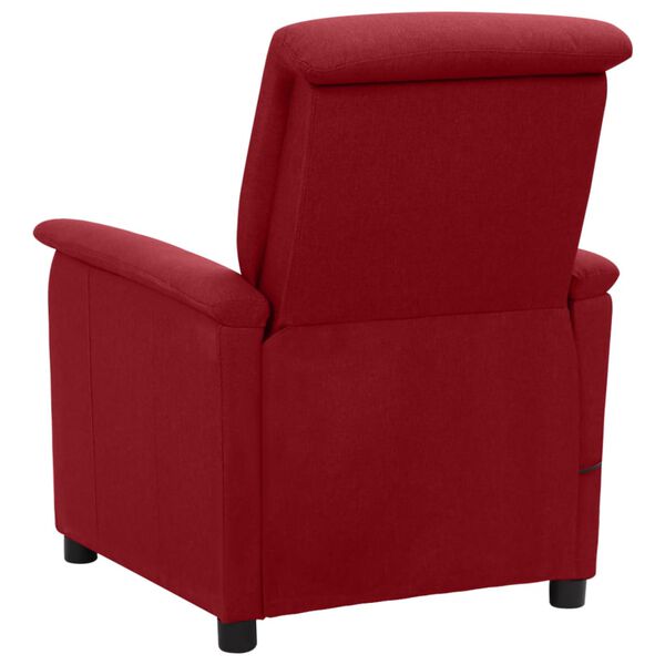 vidaXL Fauteuil de massage Rouge bordeaux Tissu