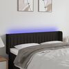 vidaXL T&ecirc;te de lit &agrave; LED Noir 147x16x78/88 cm Tissu