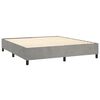vidaXL Sommier &agrave; lattes de lit et matelas Gris clair 180x200cm Velours