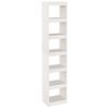 vidaXL Biblioth&egrave;que/S&eacute;parateur de pi&egrave;ce Blanc 40x30x199 cm Pin massif