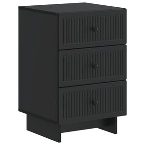 vidaXL Cabinet de chevet Noir 43 x 41 x 66,5 cm Bois d'ing&eacute;nierie