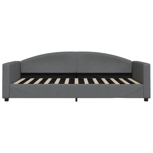 vidaXL Lit de repos gris fonc&eacute; 100x200 cm tissu