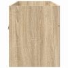 vidaXL Armoire d'&eacute;vier avec stockage Ch&ecirc;ne Sonoma Bois d'ing&eacute;nierie
